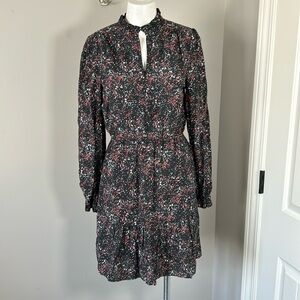 Caballero Dress Knee Length Collared neckline Zip Front Long Sleeve Pockets Sz S